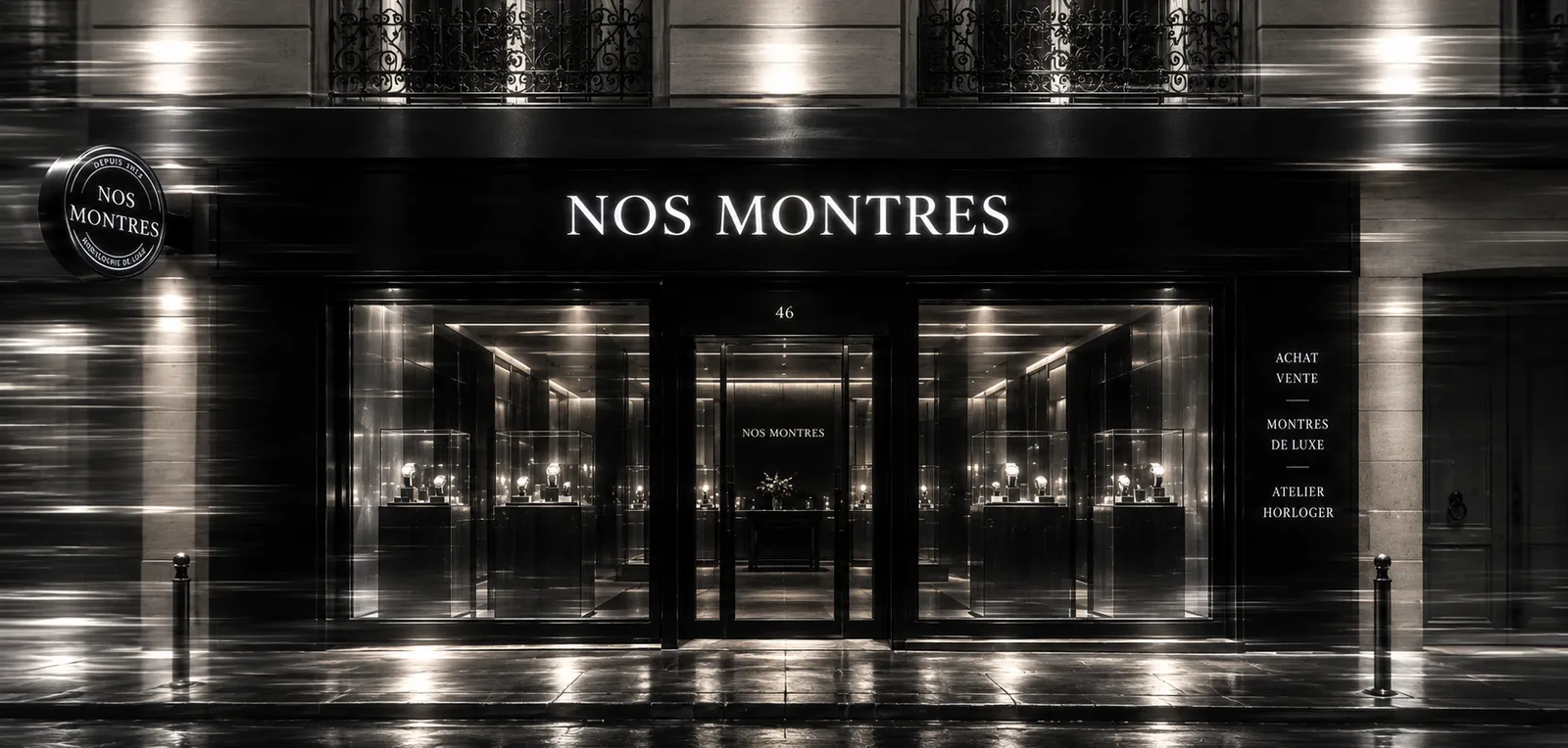 Front of the Nos Montres boutique, rue de Miromesnil
